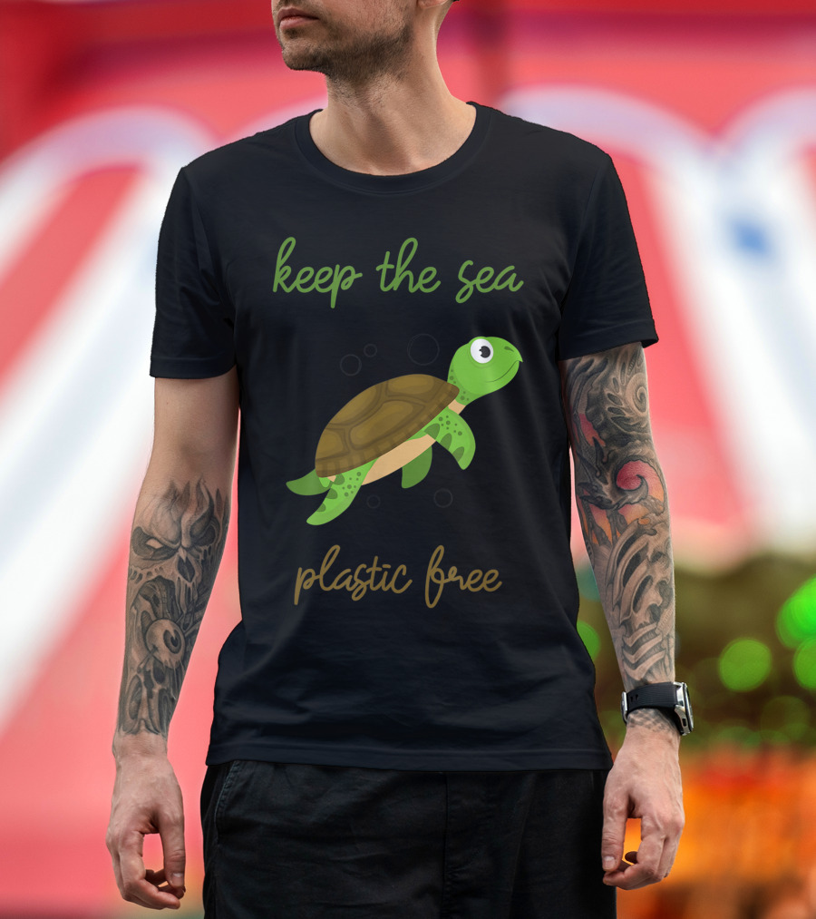 Keep The Sea Plastic Free Turtle Conservation Ocean Awareness T-Shirt