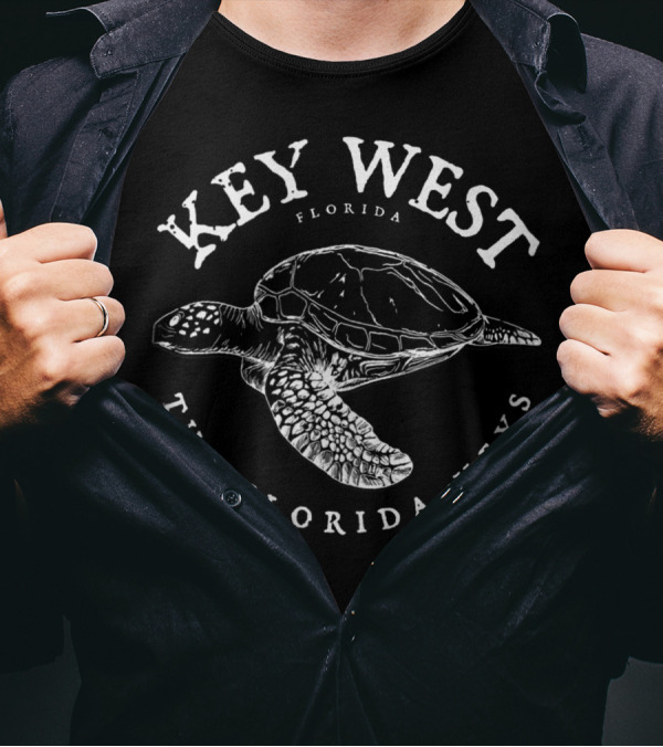 Key West Florida The Florida Keys Turtle Scuba Fishing Diving T-Shirt