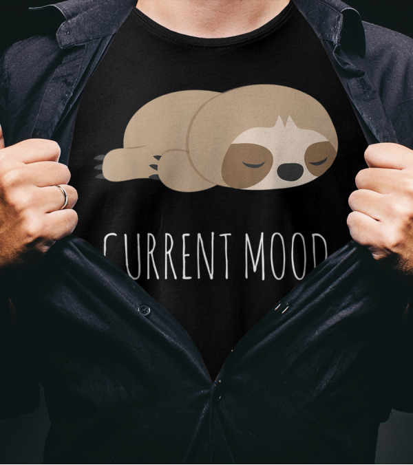 Sloth Current Mood Lazy Sloth Monday Y3 T-Shirt