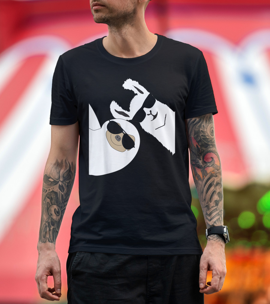 Llama Alpaca Sloth Sunglasses Duo T-Shirt
