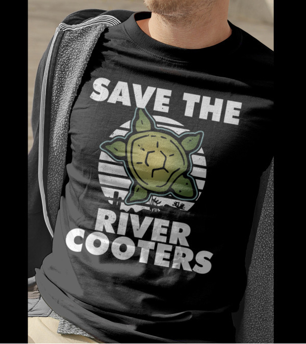 Save The River Cooters Turtle Conservation Ocean Wildlife T-Shirt