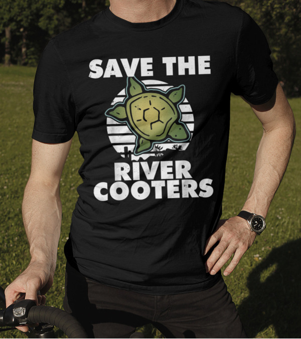Save The River Cooters Turtle Conservation Ocean Wildlife T-Shirt