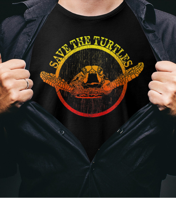 Save The Sea Turtles Honu Conservation Circle T-Shirt