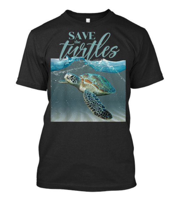 SAVE THE TURTLES Colorful Sea Turtle Ocean Conservation T-Shirt
