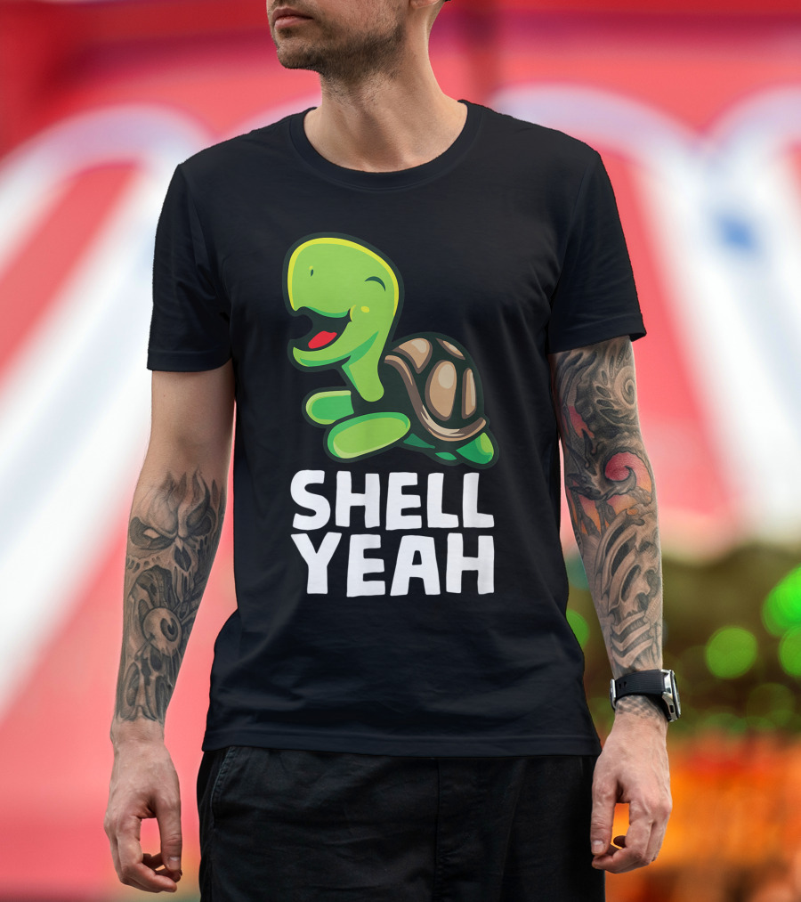 Shell Yeah Turtle Pun Cute Animal T-Shirt