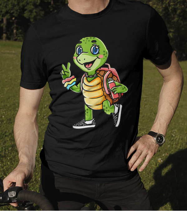 Sksksk And I Oop Cute Turtle With Backpack And Bracelets T-Shirt