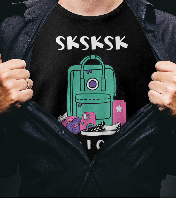 SKSKSK And I Oop Save The Turtles Backpack With Hydro Flask Trendy T-Shirt