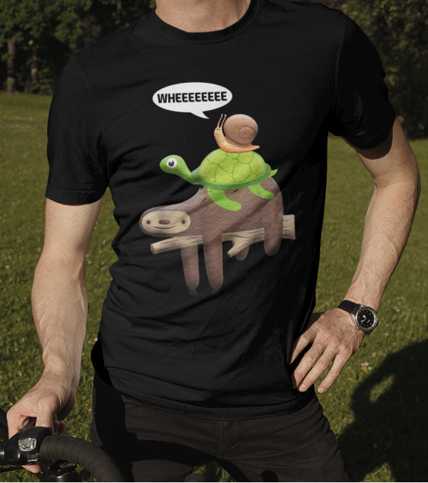 Wheeeeee Sloth Turtle Snail Adventure T-Shirt