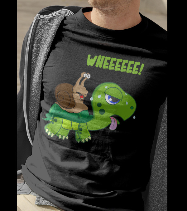 Snail Shells Turtle Decor Sloth Toy Snails Pace Wheeeeeee Sloth Turtle T-Shirt