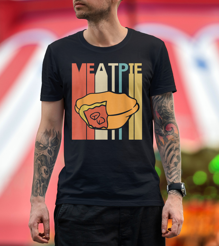 Meat Pie Vintage Retro Stripes O7 T-Shirt