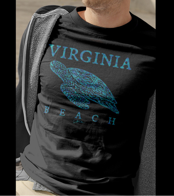Virginia Beach Gliding Sea Turtle Jcombs T-Shirt