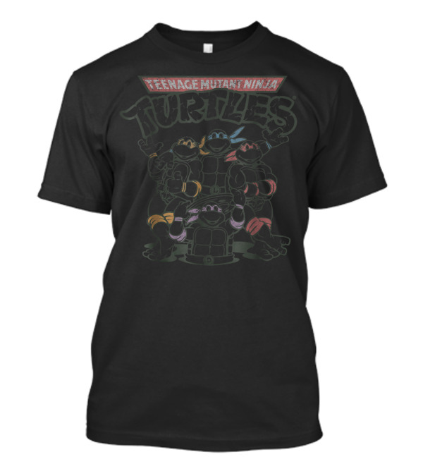 Teenage Mutant Ninja Turtles Retro Group Image Limited Color T-Shirt