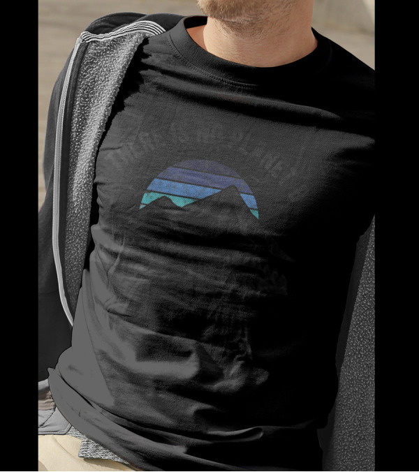 There Is No Planet B Mountain Sunset Environmental Statement Against Global Warming T-Shirt