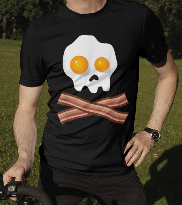 Bacon And Eggs Skull And Crossbones For Bacon Lovers T-Shirt