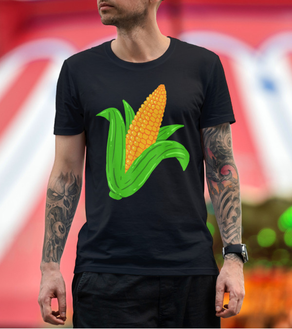 Premium T-Shirt: Corn Farmer Farm Greengrocer Vegan Vegetables Corn Cob T-Shirt Corn Farmer Farm Greengrocer Vegan Vegetables Corn Cob T-Shirt
