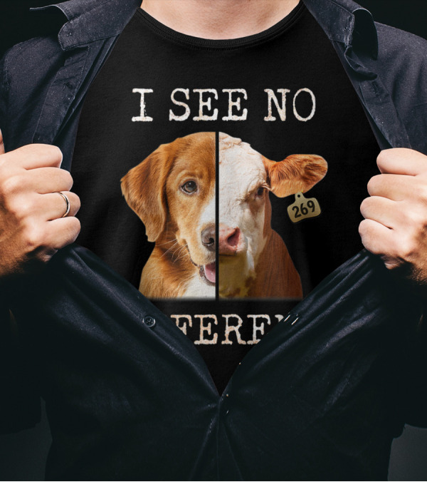 I See No Difference Vegetarian Vegan Cow 269 T-Shirt