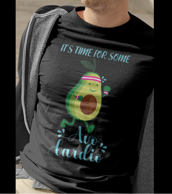 ITS TIME FOR SOME AVOCARDIO FITNESS VEGETARIAN VEGAN RUNNER AVOCADO T-Shirt