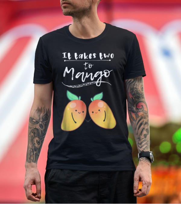 Premium T-Shirt: Valentines Day Fruit Pun: It Takes Two to Mango Cute Mango Pair T-Shirt Valentines Day Fruit Pun: It Takes Two to Mango Cute Mango Pair T-Shirt