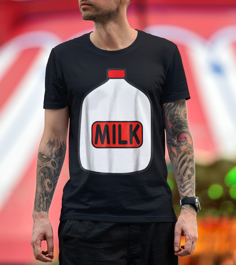 Gallon Of Milk Costume Milk Design Match With Cookie T-Shirt