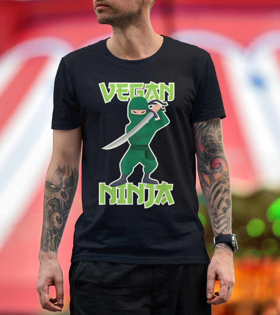 Vegan Ninja Veggie Lover Warrior T-Shirt