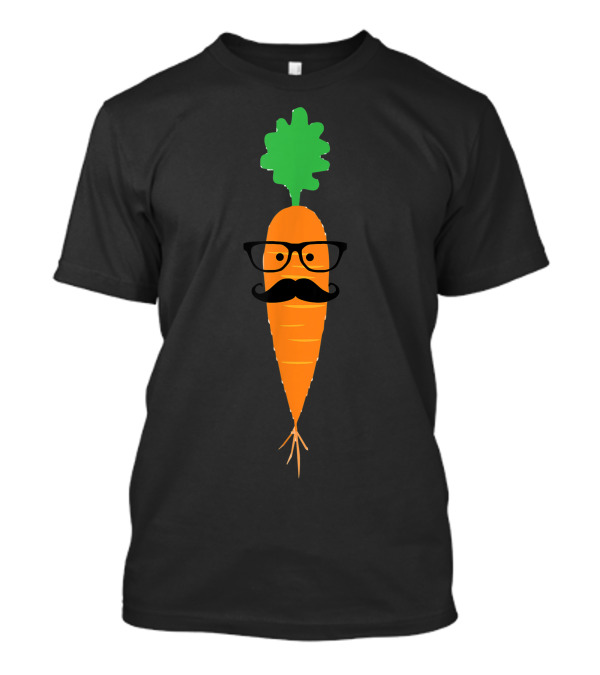 Carrot Nerd With Glasses And Mustache T-Shirt
