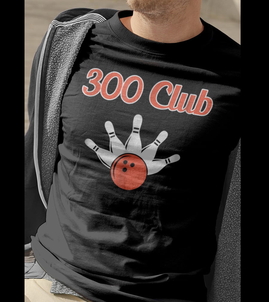 300 Club Bowling Perfect Game Achievement T-Shirt