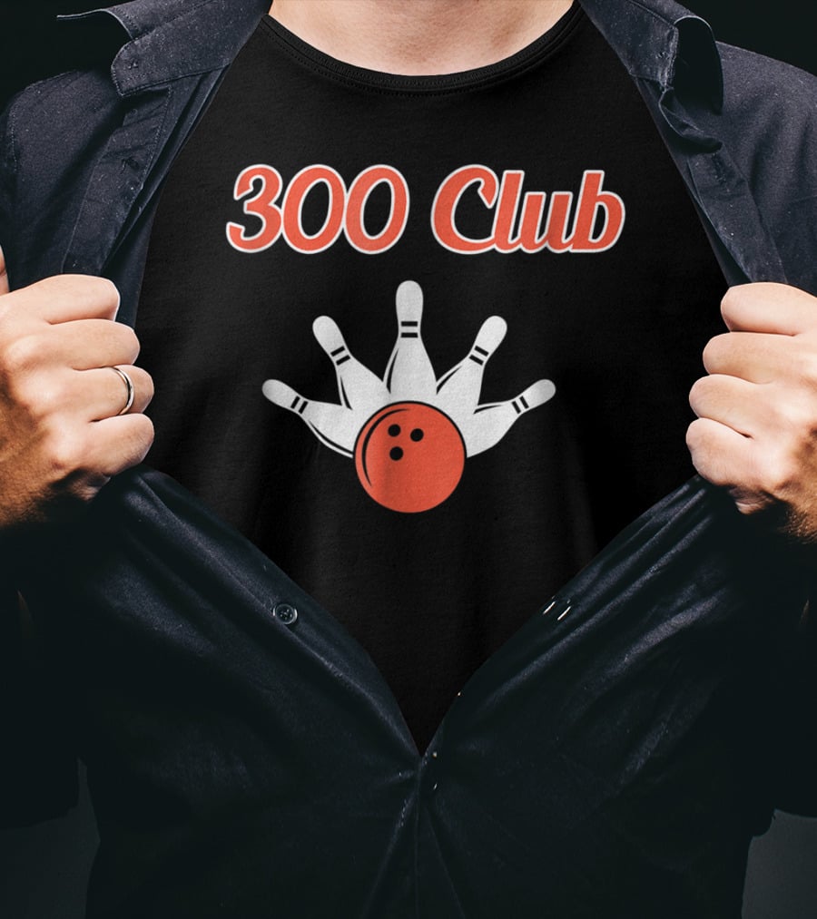 300 Club Bowling Perfect Game Achievement T-Shirt