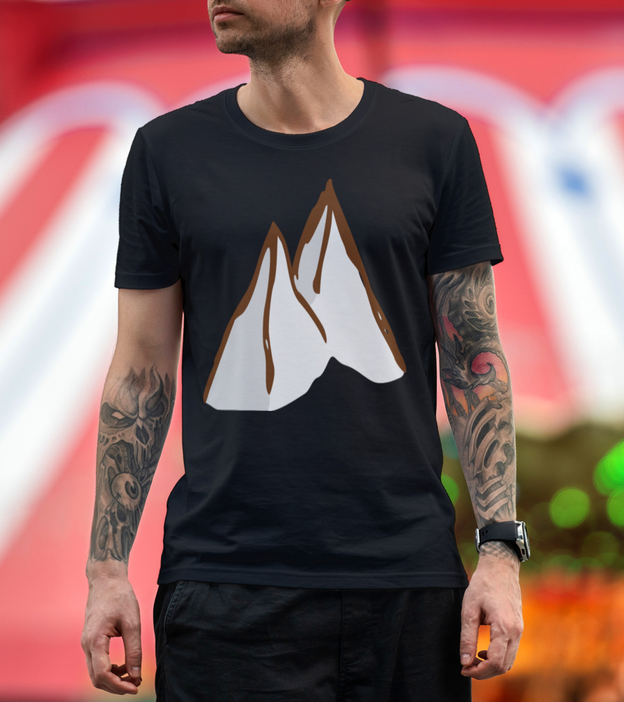 Map Symbols Mountains Minimalist Peak T-Shirt