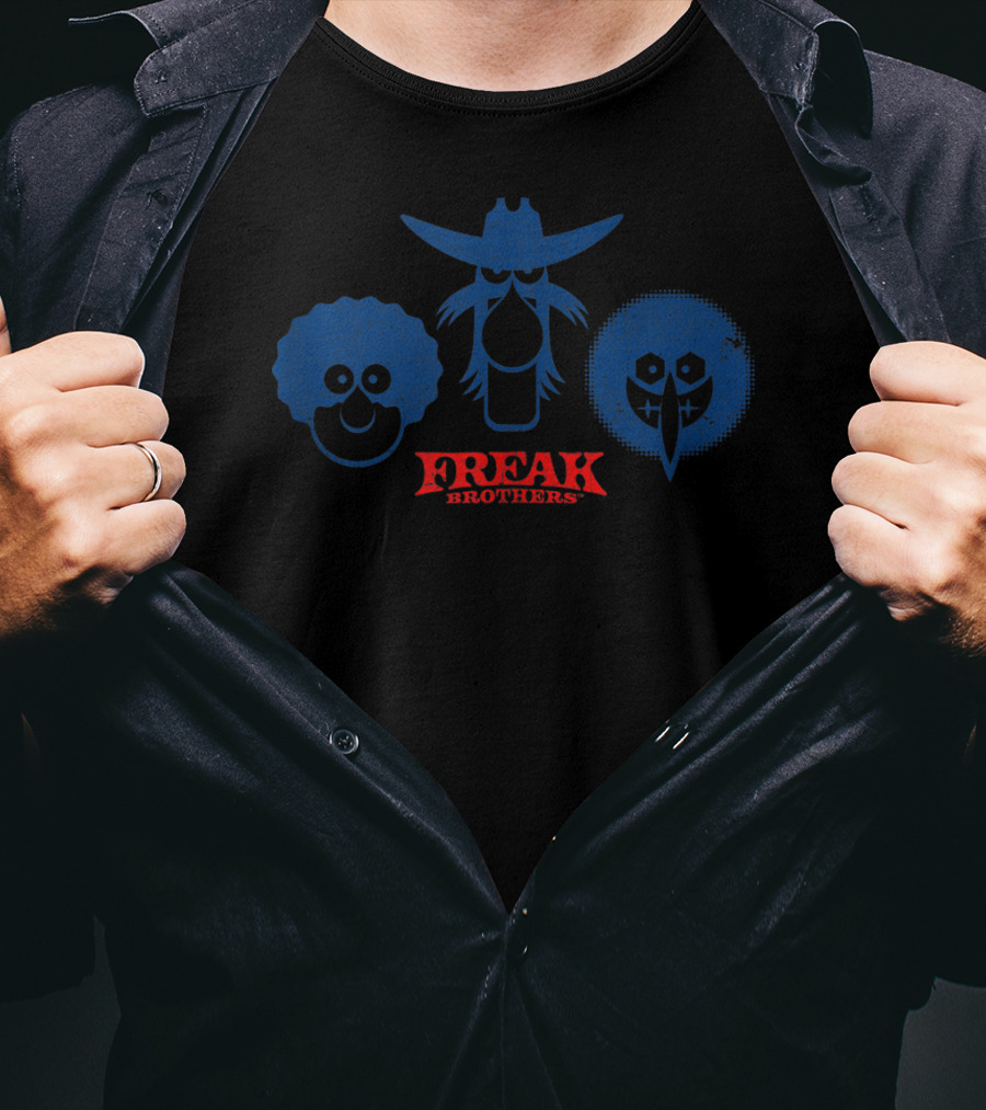 Freak Brothers Simple Minds Comic Style Trio T-Shirt