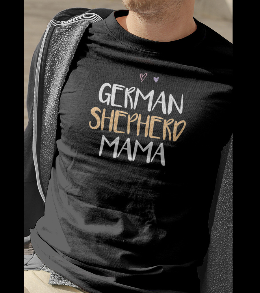 German Shepherd Mama Heart T-Shirt