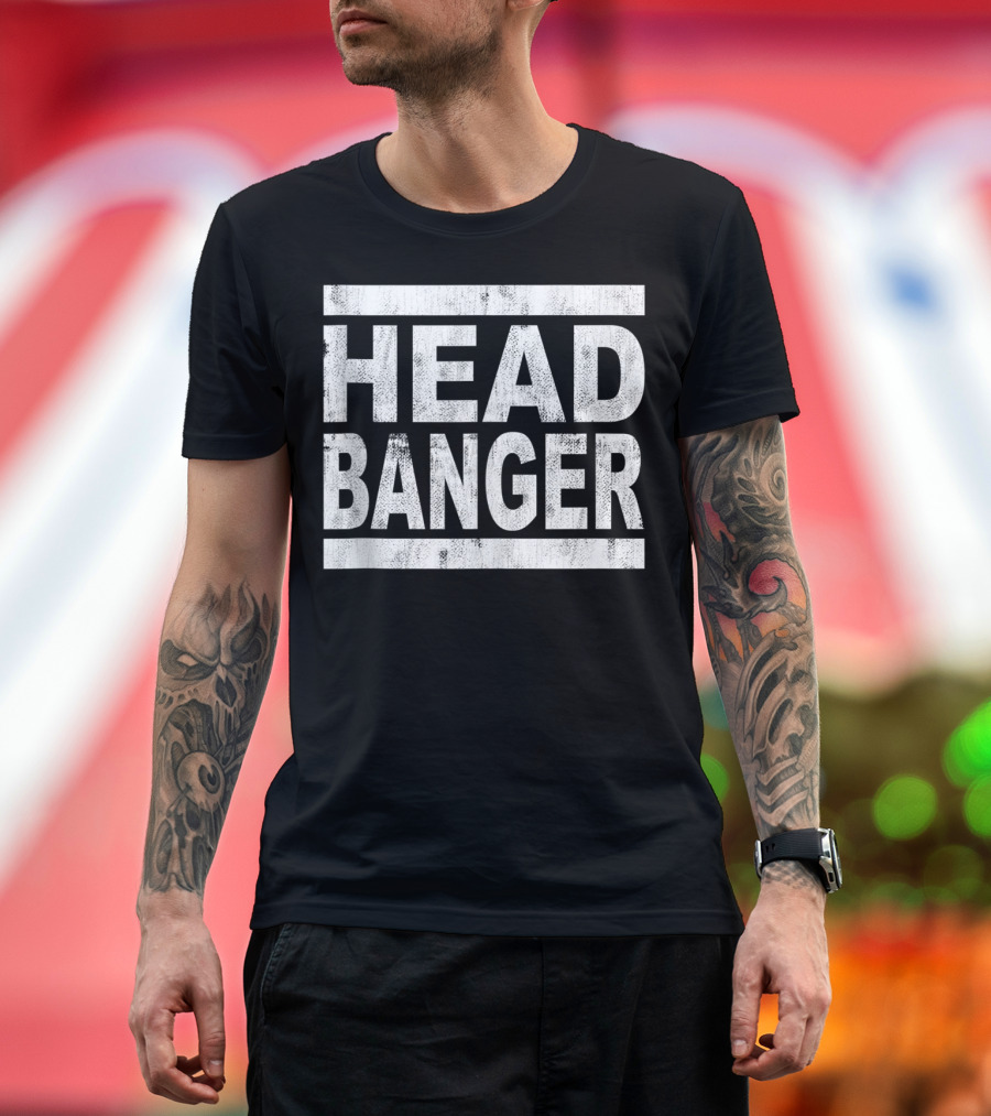 Headbanger Metalhead Rocker Dubstep Riddim Music T-Shirt