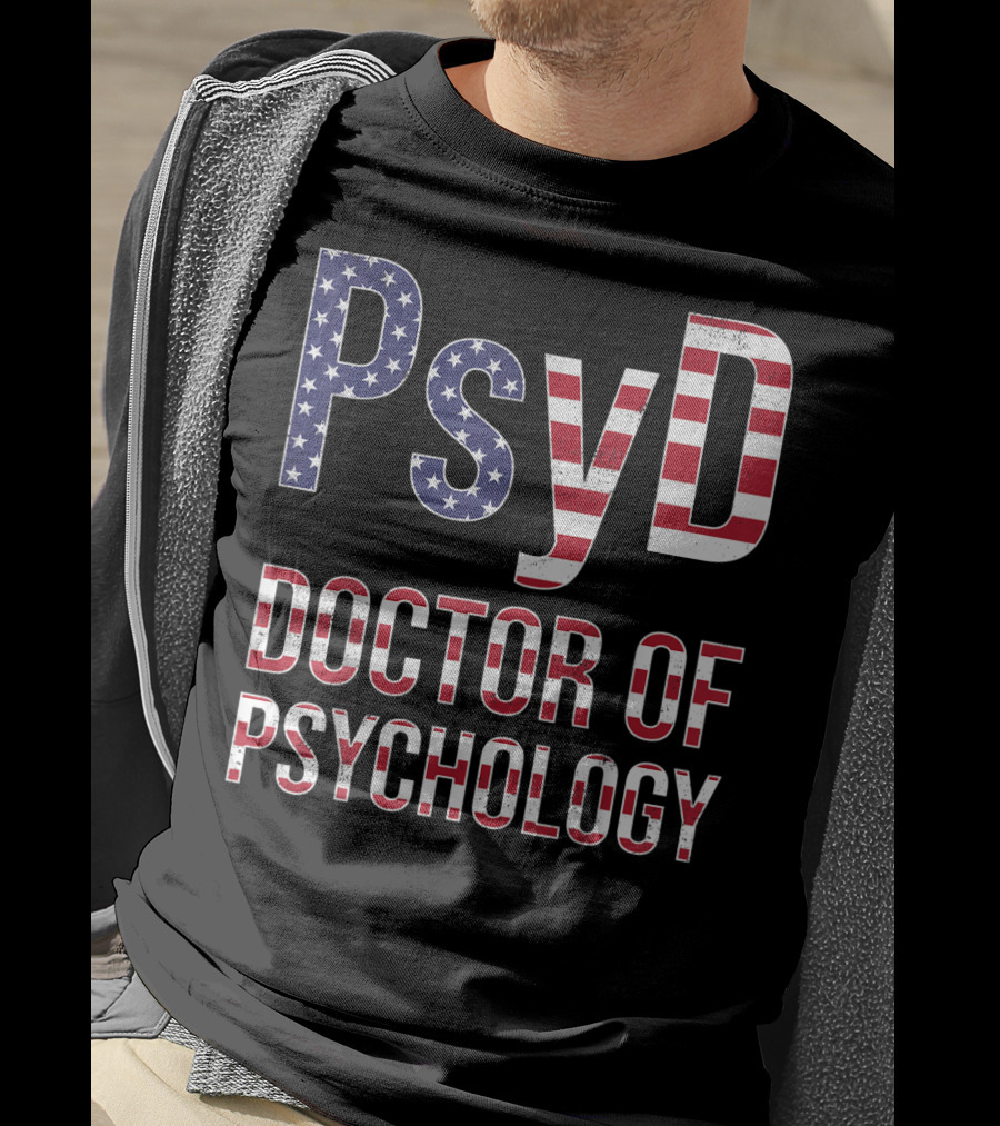 Psyd Doctor Of Psychology American Flag T-Shirt
