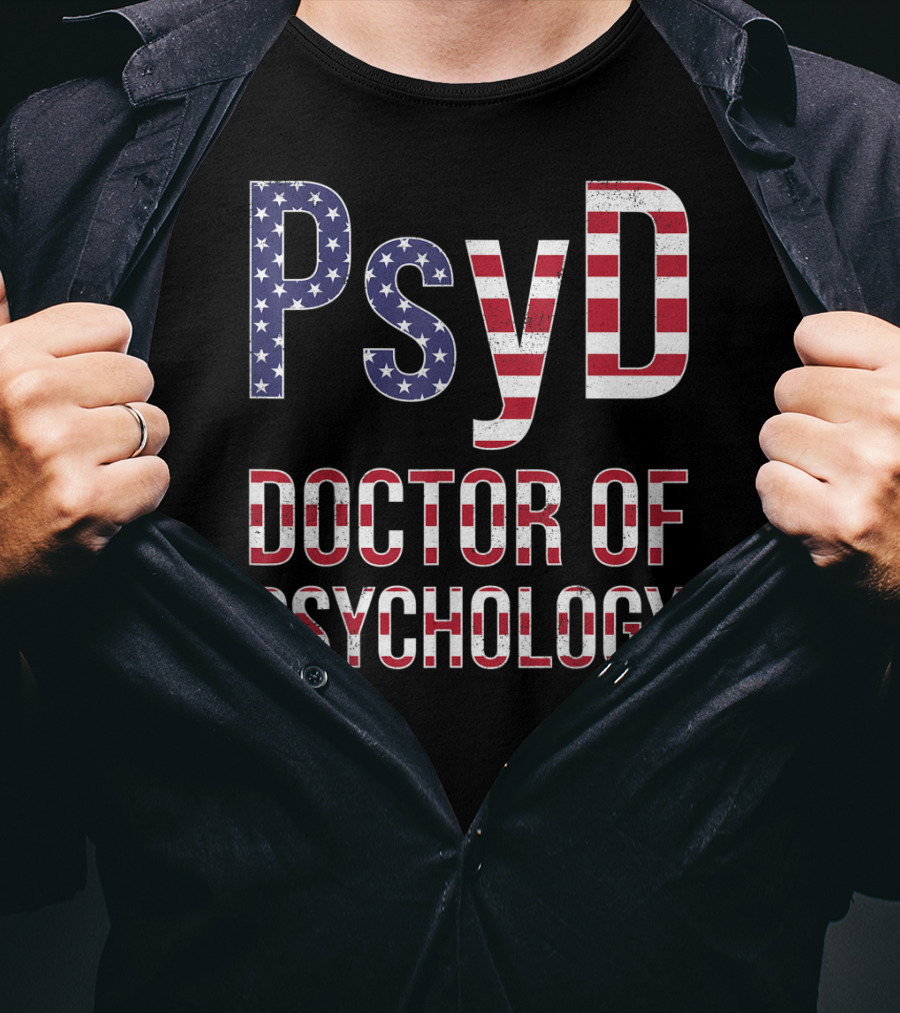 Psyd Doctor Of Psychology American Flag T-Shirt