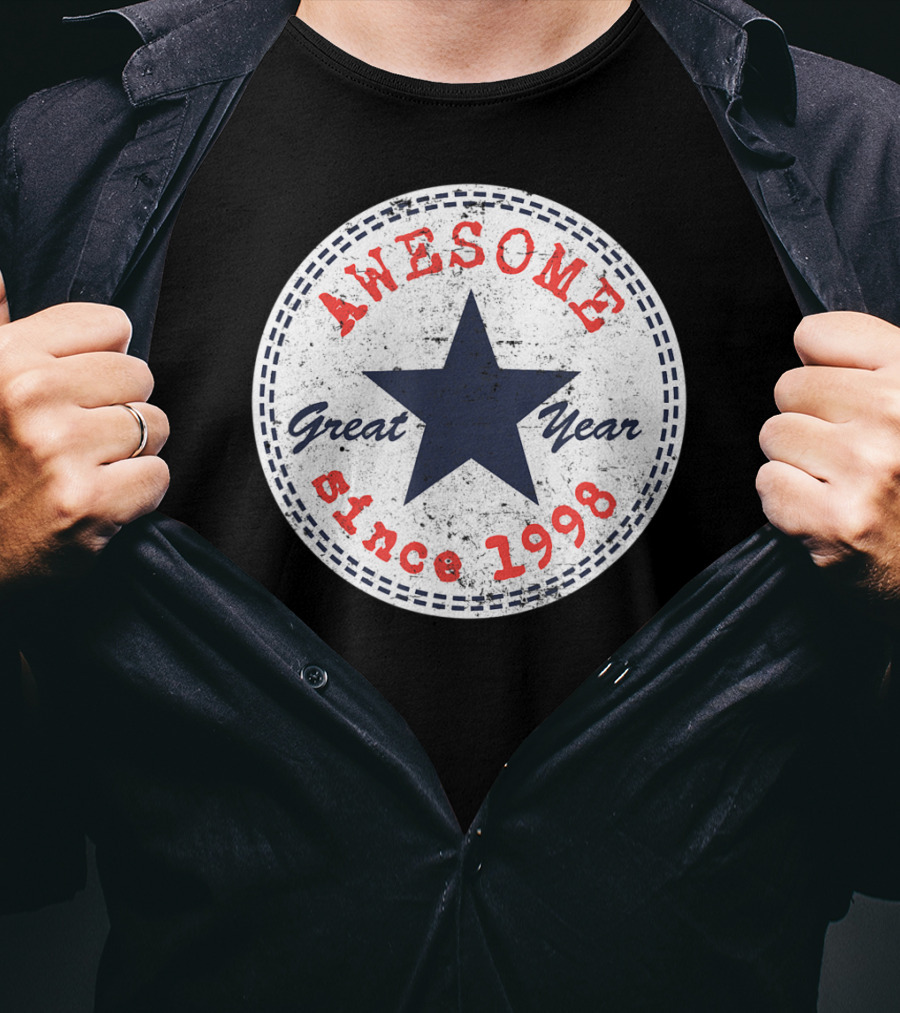 Awesome Great Year Since 1998 22nd Birthday Him Her 22 Year Old T-Shirt