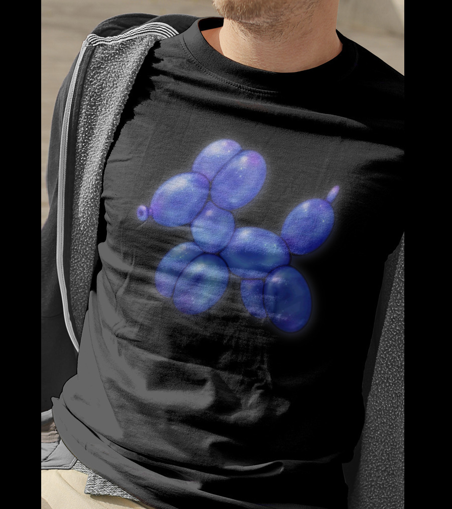 Blue Balloon Animal Dog Pastel Goth Aesthetic T-Shirt