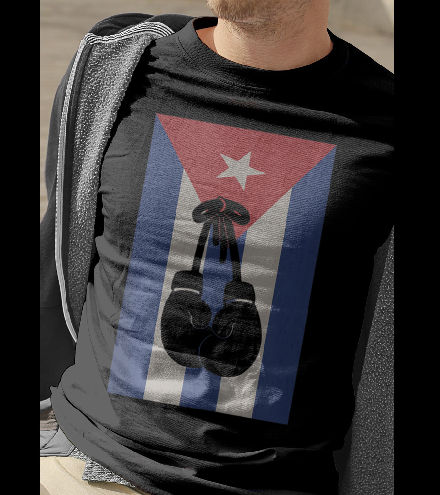 Boxers Cuban Flag Cuba Boxing Gloves Muay Thai Fighter Cuban Flag Boxing Gloves T-Shirt