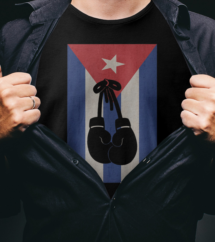 Boxers Cuban Flag Cuba Boxing Gloves Muay Thai Fighter Cuban Flag Boxing Gloves T-Shirt