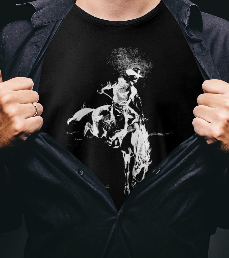 Cowboy Rodeo Horse Vintage Cowboy Riding A Horse T-Shirt