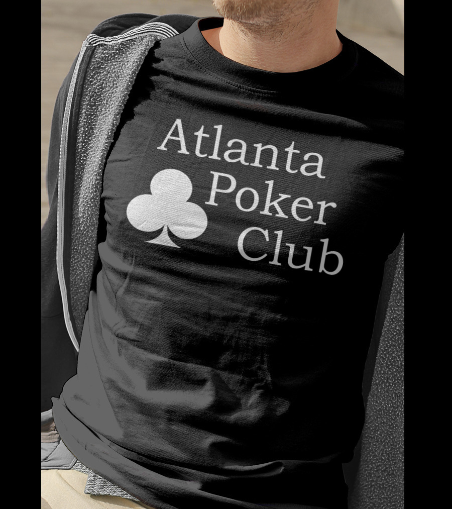 Atlanta Poker Club Classic Big White Club T-Shirt