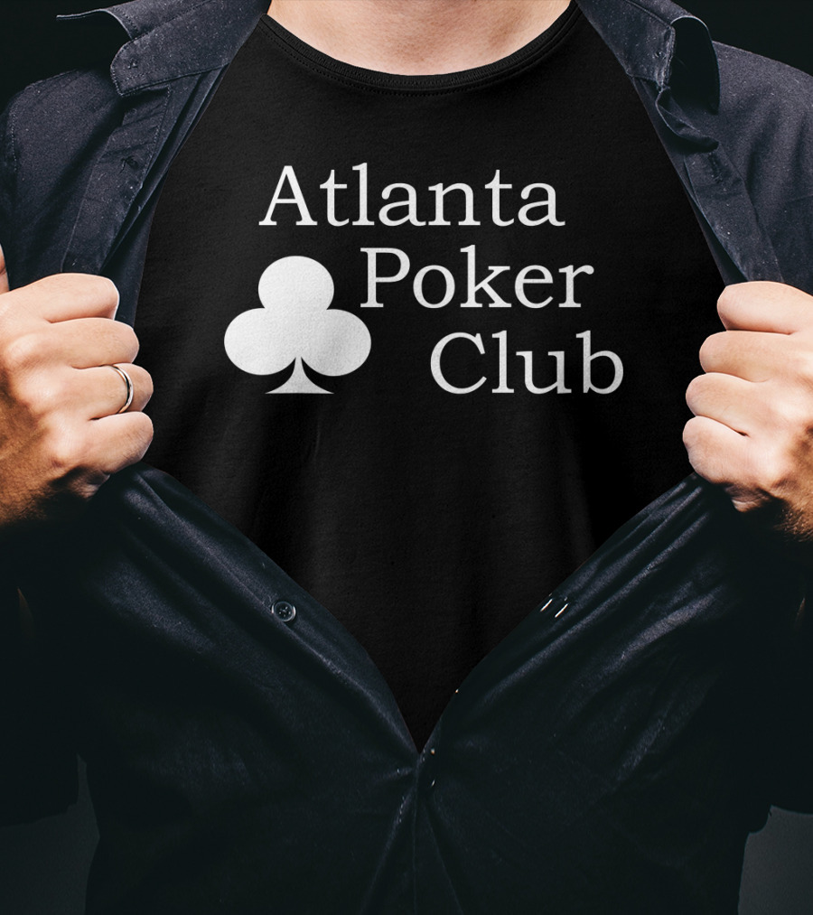 Atlanta Poker Club Classic Big White Club T-Shirt