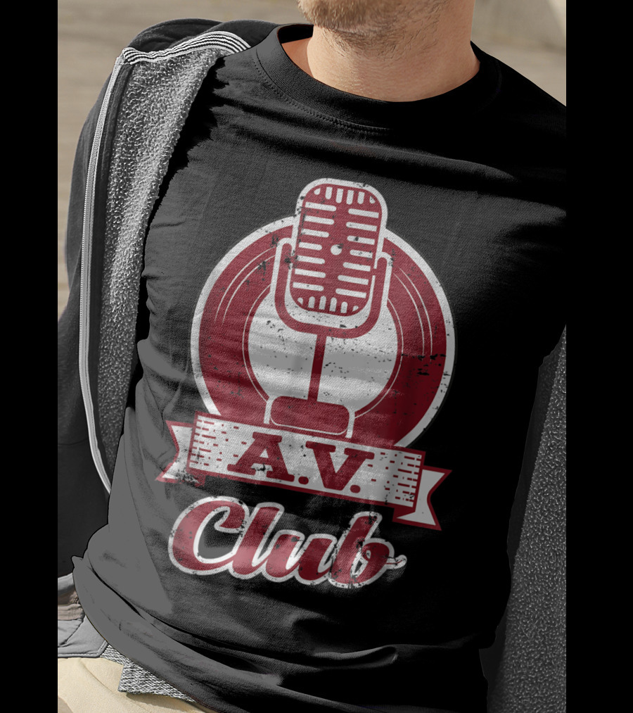 A.V. Club Vintage Microphone Emblem T-Shirt