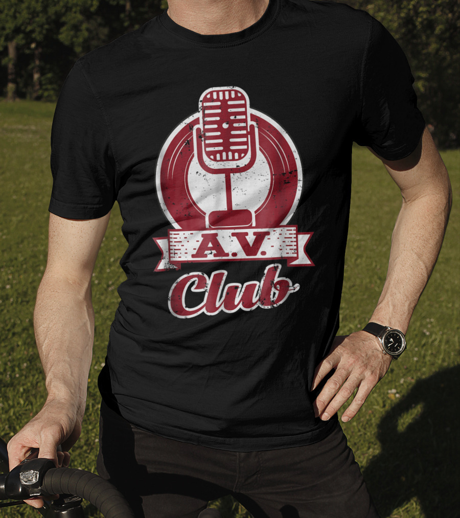 A.V. Club Vintage Microphone Emblem T-Shirt