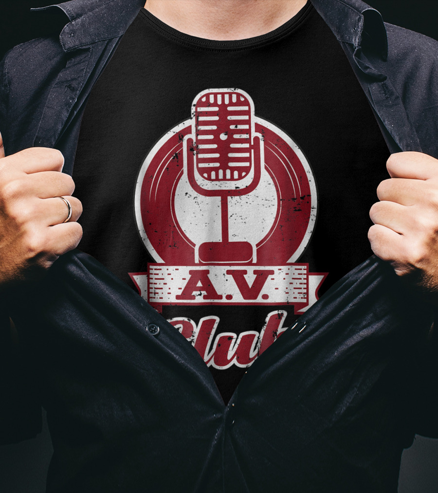 A.V. Club Vintage Microphone Emblem T-Shirt