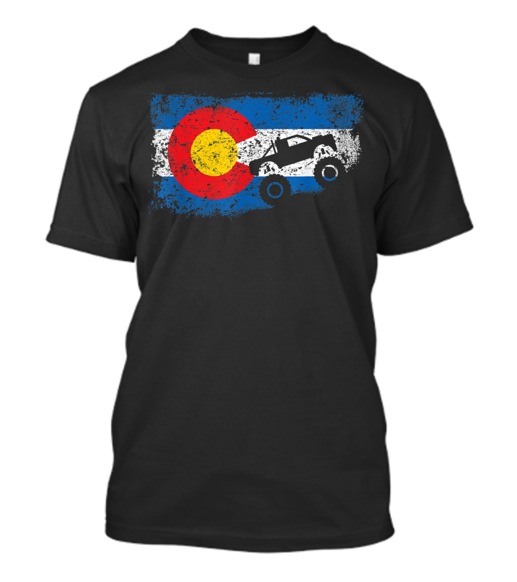 Monster Truck Colorado 4X4 Club Flag Iconic Off-Road Adventure T-Shirt