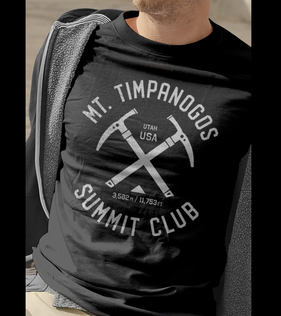 Mt. Timpanogos Summit Club Utah USA 3,582m 11,753ft T-Shirt