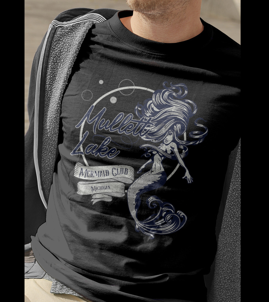 Mullett Lake Mermaid Club Michigan Oceanic Fantasy T-Shirt