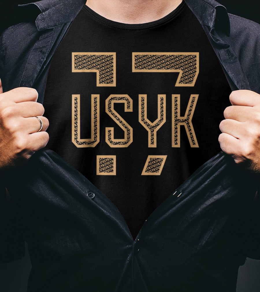 Usyk Fan Club Oleksandr Usyk Graphic Block Text T-Shirt
