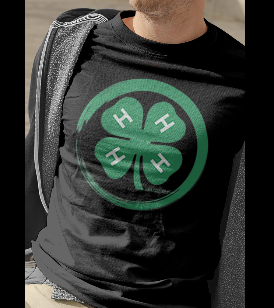 4 H Clover Emblem With 18 USC 707 Text T-Shirt