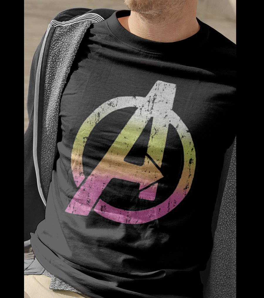 Marvel Avengers Colorful Distressed Classic T-Shirt