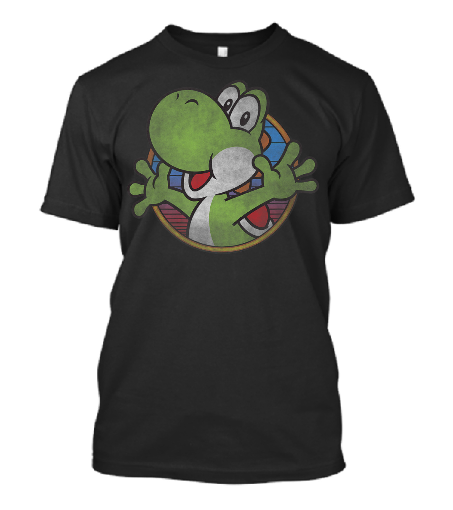 Super Mario Yoshi Colorful Circle Emblem T-Shirt